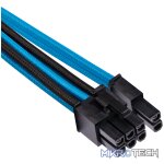 Corsair Premium Individually Sleeved PCIe Cables (Dual Connector)  Blue/Black - Image 2